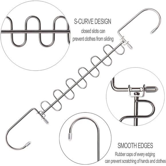 Metal Closet Organizer Hangers (Pack of 8) - Picture 4 of 5